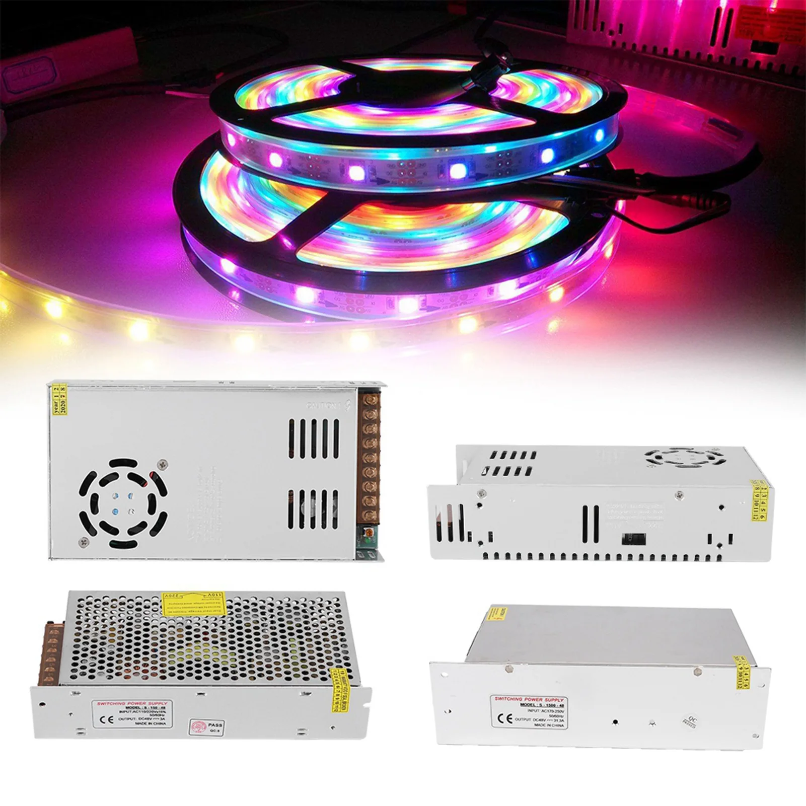 Netzteil Treiber Adapter Aluminium Legierung DC48V LED Bildschirm Streifen Licht 3D Drucker Netzteil Treiber Adapter