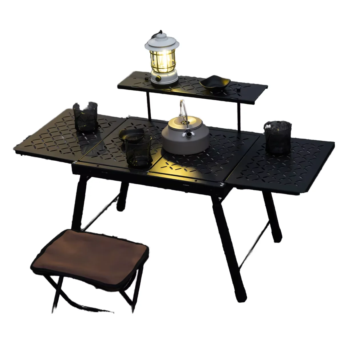 

Modern Design Aluminum Alloy Foldable Grill Table Portable Camping and Outdoor Living Table for School Use