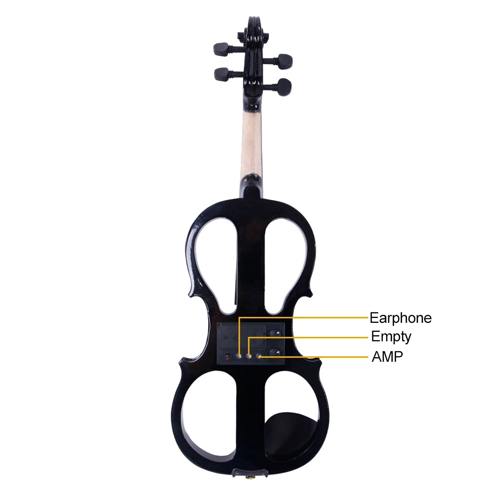 4/4 Electric Silent Violin   Case   Bow   Rosin  Headphone   Connecting Line V-0