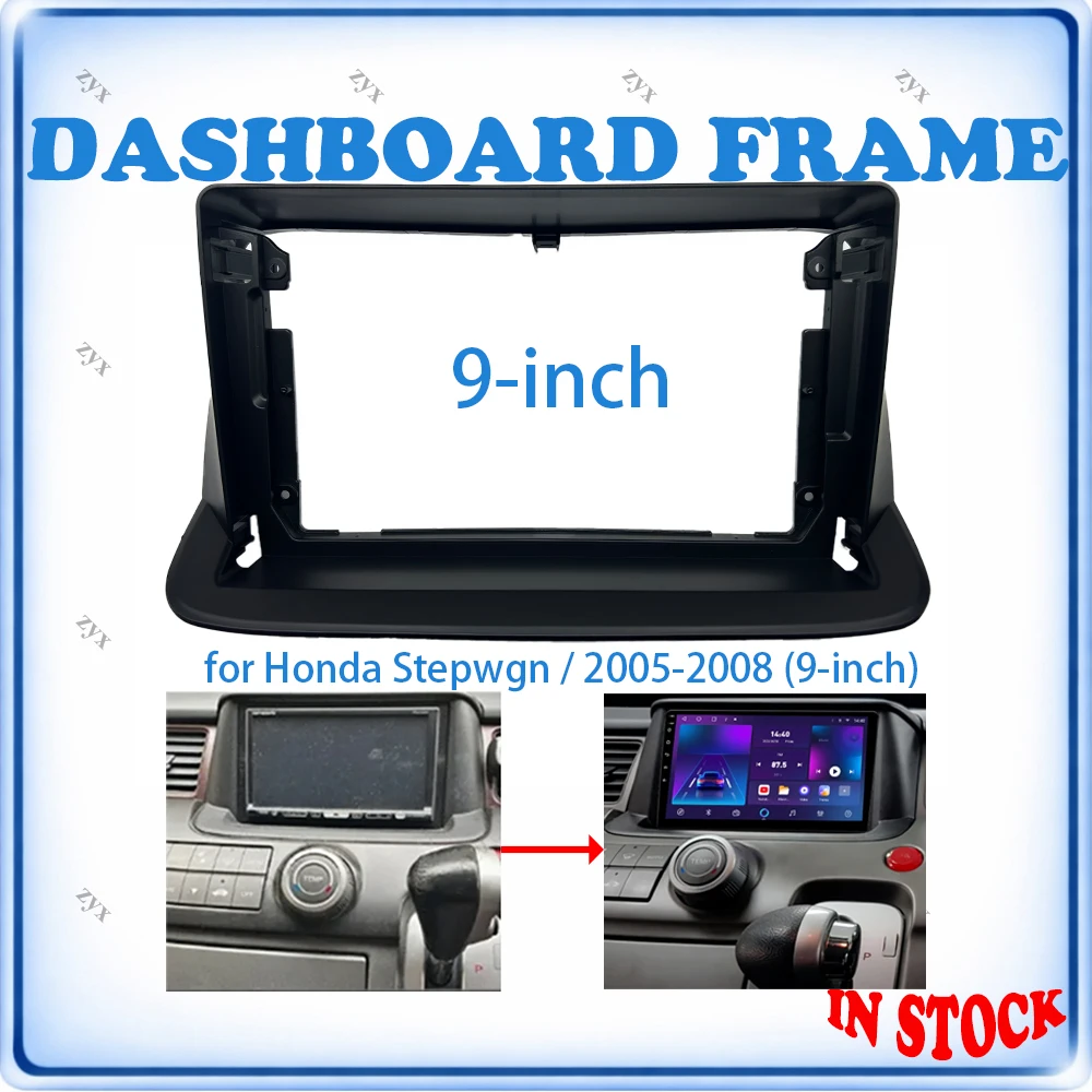 

Car Radio Fascia Frame For Honda Stepwgn 2005-2008 9 inch Wiring Harness Power Cable Car Accessories Plug & Play