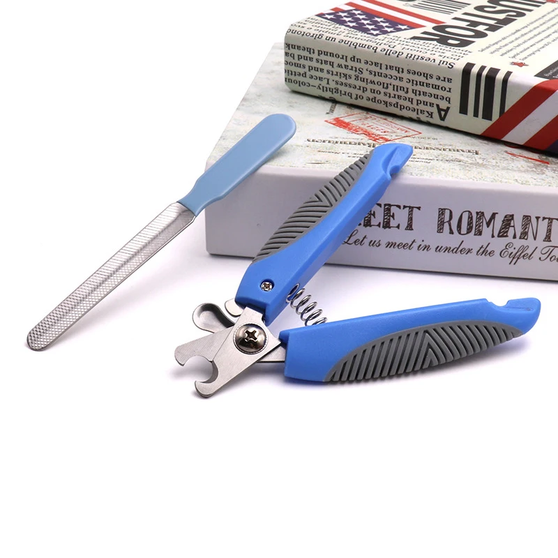 Dog Nail Clippers and Nail File with Safety Guard for Medium Large Dogs, Stainless Steel Scissors Cat Dog for Claw Care Grooming