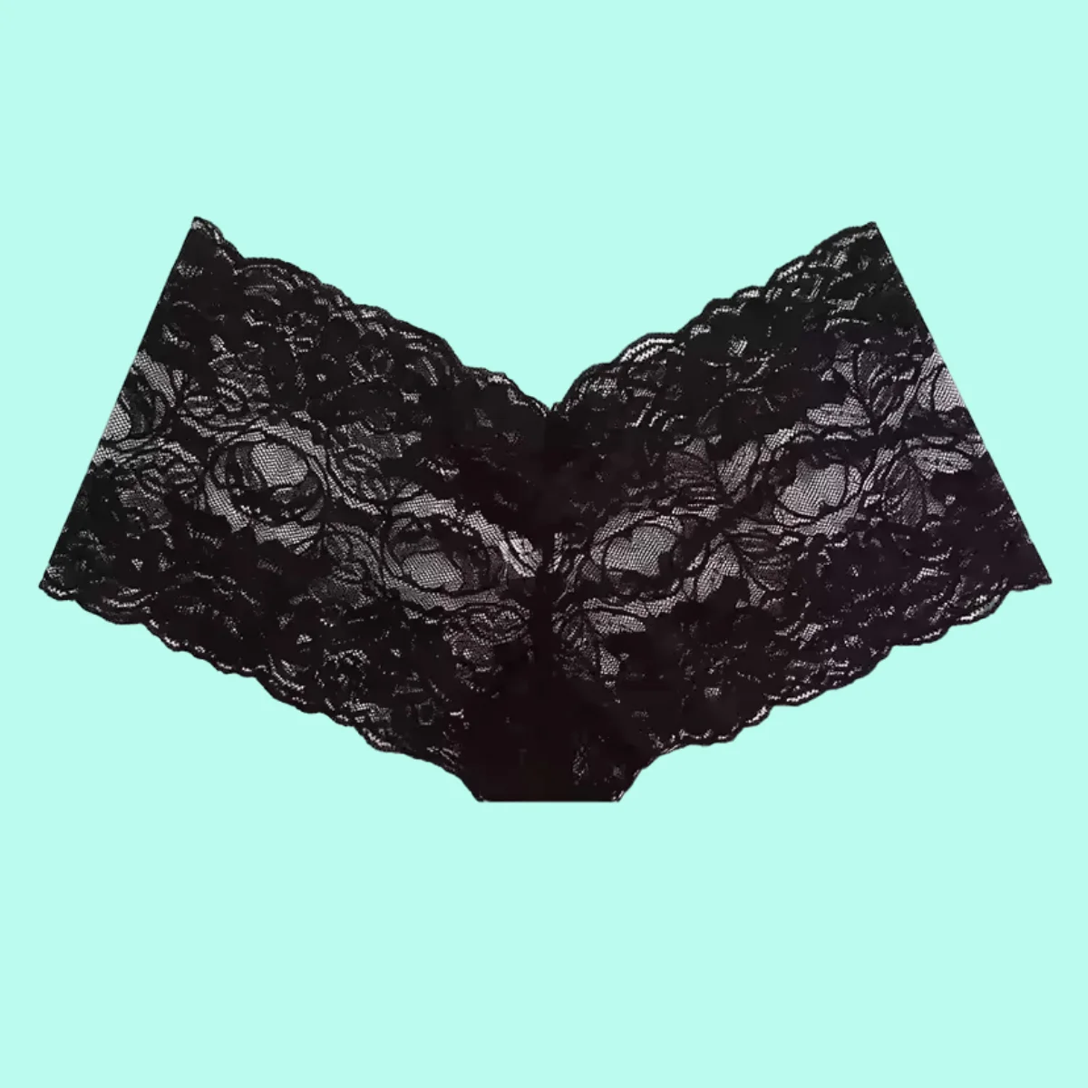 

Plus Size Boxer Briefs Lace Floral Breathable Underwear Women Lace Panties Low-Waist Hollow Briefs Transparent Sexy Lingerie