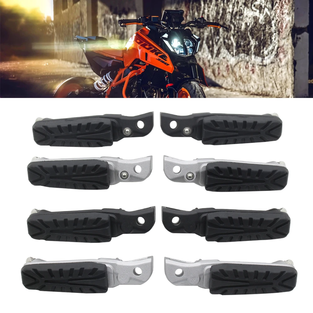 

Motorcycle Front Rear Footrest Foot Pegs Pedals Accessories For DUKE 250 390 RC390 2019-2024 Duke250 Duke390 Footpegs