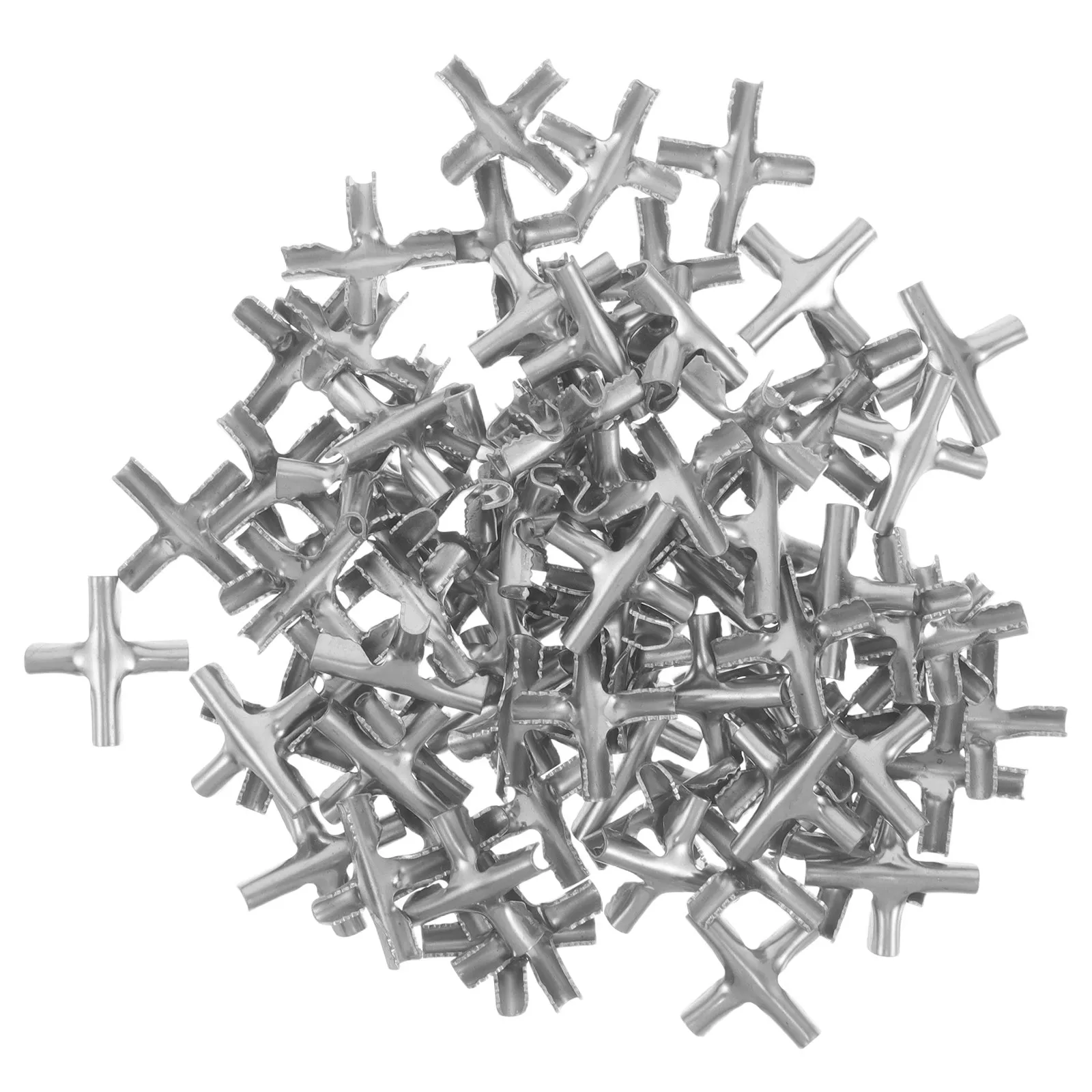 200Pcs Stainless Steel Cross Buckle Clips for Invisible Anti-Theft Net Wire Rope Safety Net Installation Secure Grip Smooth - view 5