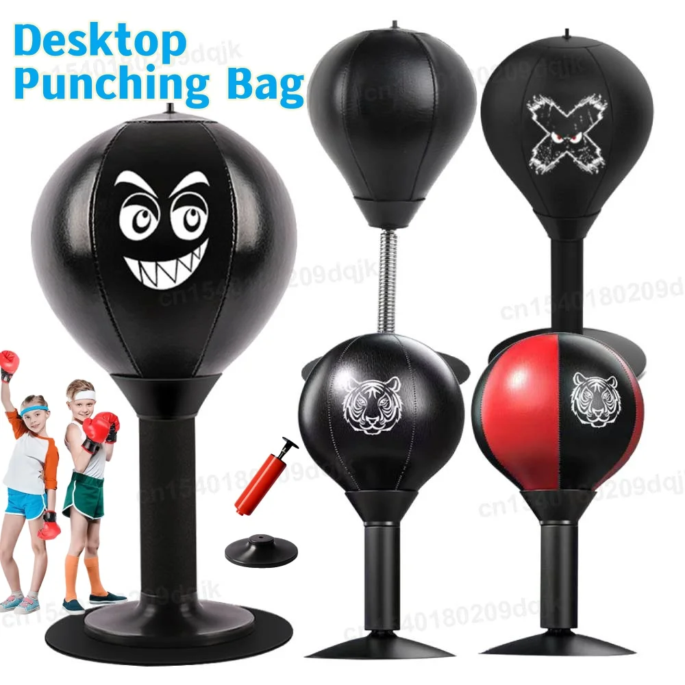 Bola de perfuração de mesa com ventosa, saco de boxe de mesa, tress buster, bola de perfuração de boxe, liberação de estresse
