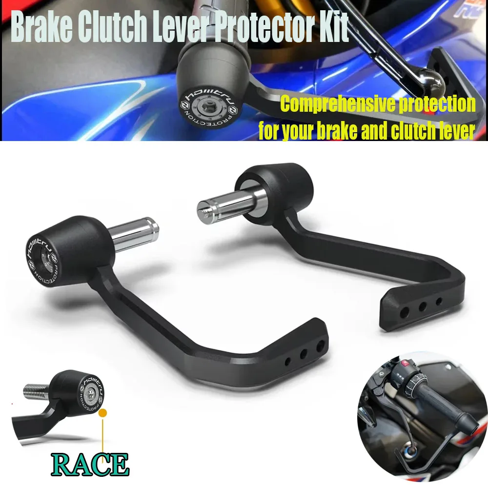 Brake and clutch lever protector kit for Ducati Streetfighter, 848, 1098, 1100 motorcycles, 2009-2016 Precision aluminum alloy