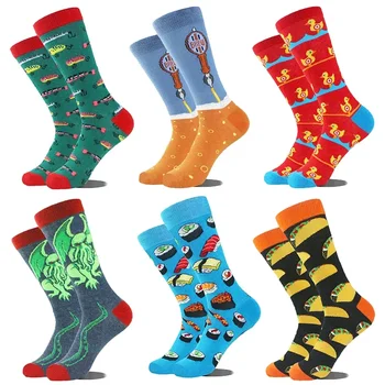 2024 nuovi calzini da uomo firmati originali calzini con patatine fritte per hamburger moda uomo primavera e autunno calzini regalo da donna in cotone colorato per ragazza