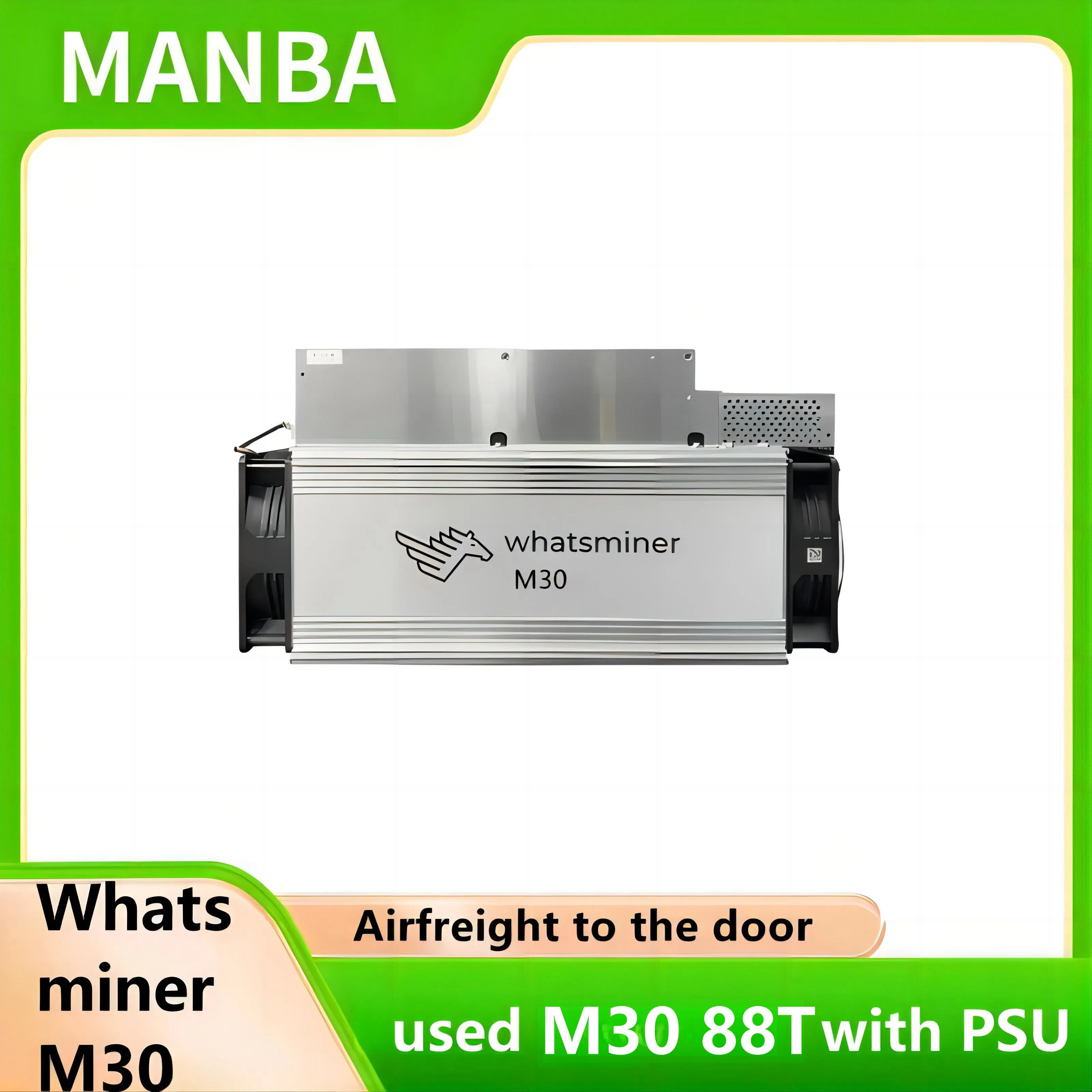 يستخدم جهاز WhatsMiner M30 88T مع جهاز PSU Asic Miner ، أفضل من M20S ، M21S ، Antminer S17 + ، T17 ، S9 ، مستعمل