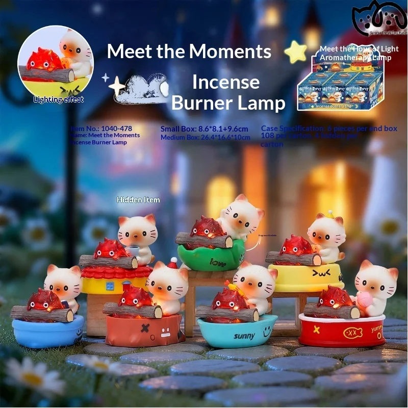 

Cute Cartoon Cat Fragrance Lamp Series Blind Box Creative Fashion Aromatherapy Desktop Decoration Surprise Birthday Gift