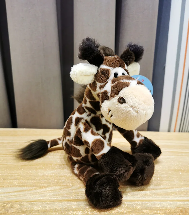 25cm 35cm 50cm 80cm Cute Jungle Animal Series  Giraffe Doll Plush Toys Birthday Gift 1pcs