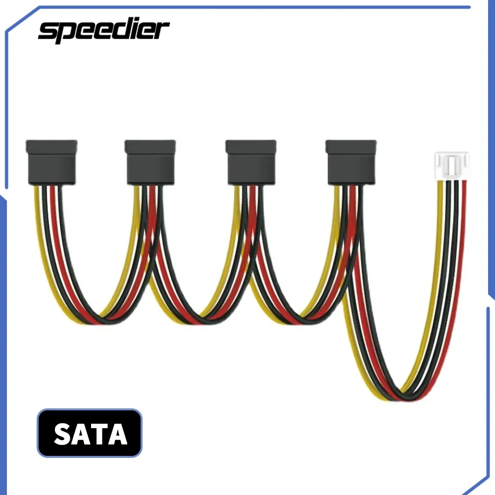 For Hikvision 4pin To 4 X SATA Power Cord One In Four 4P 3.96 One In Two Hard Disk Video DVR Power Cord