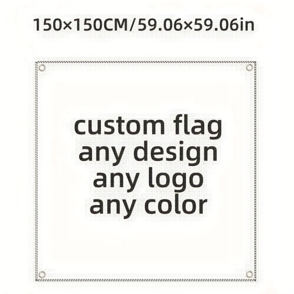 Bandeira personalizada de poliéster - "Qualquer padrão, qualquer cor" com tema de pesca, ideal para aniversários e eventos ao ar livre.