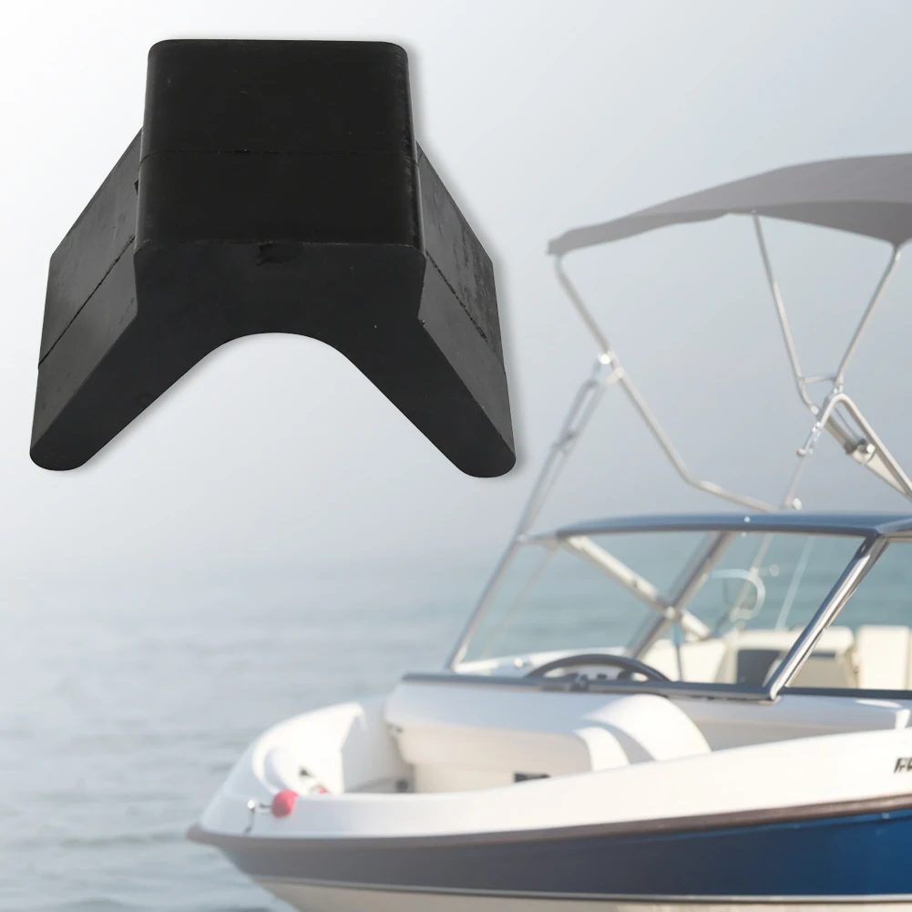 

2 Inch V-Style Bow Stop Non Marking Boat Trailer Bow Stop 1/2In Mounting Hole Diameter Rubber for Ski Boat Trailer Caravans
