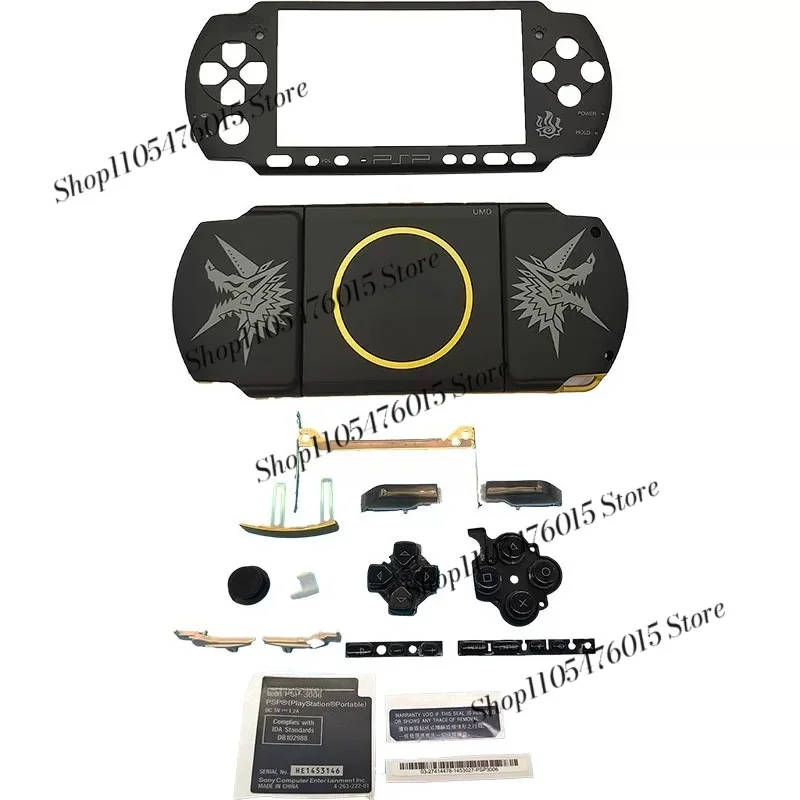 Monster Hunter Housing Shell for  PSP3000 09G TA-095 High Version Replacement Case with Buttons Screws