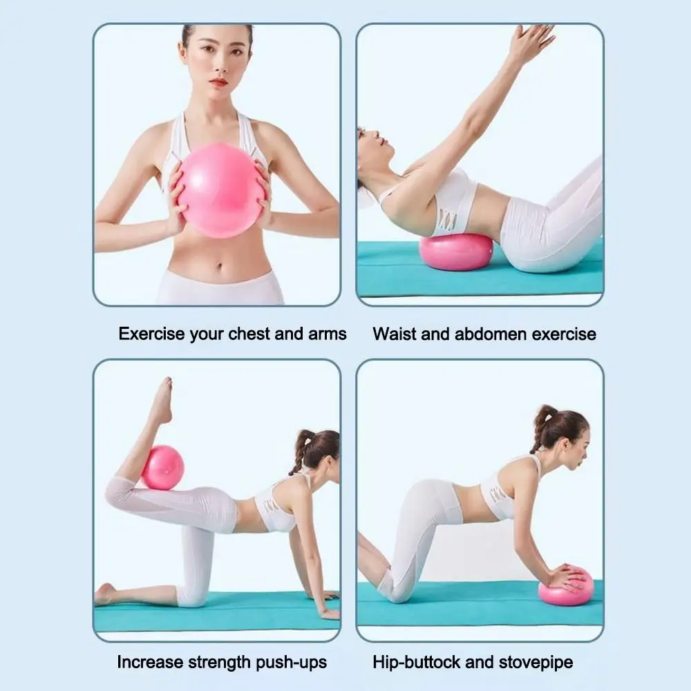 PVC Yoga Ball Easy Inflation Anti Burst Indoor Pilates Exercise Gym Ball Balance & Stability Fitness Exercise Balls