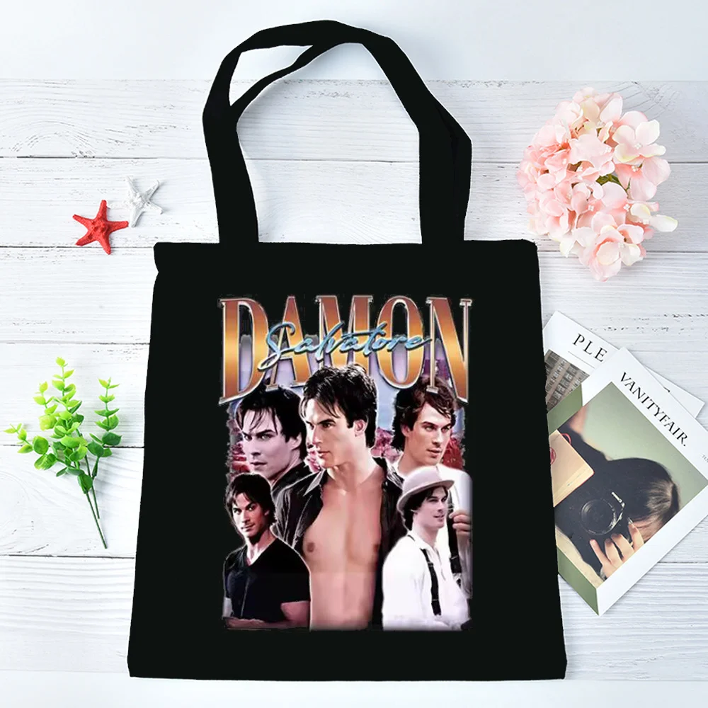 the Vampire Diaries tote bag foldable einkaufstasche y2k shopper personnalisable femme