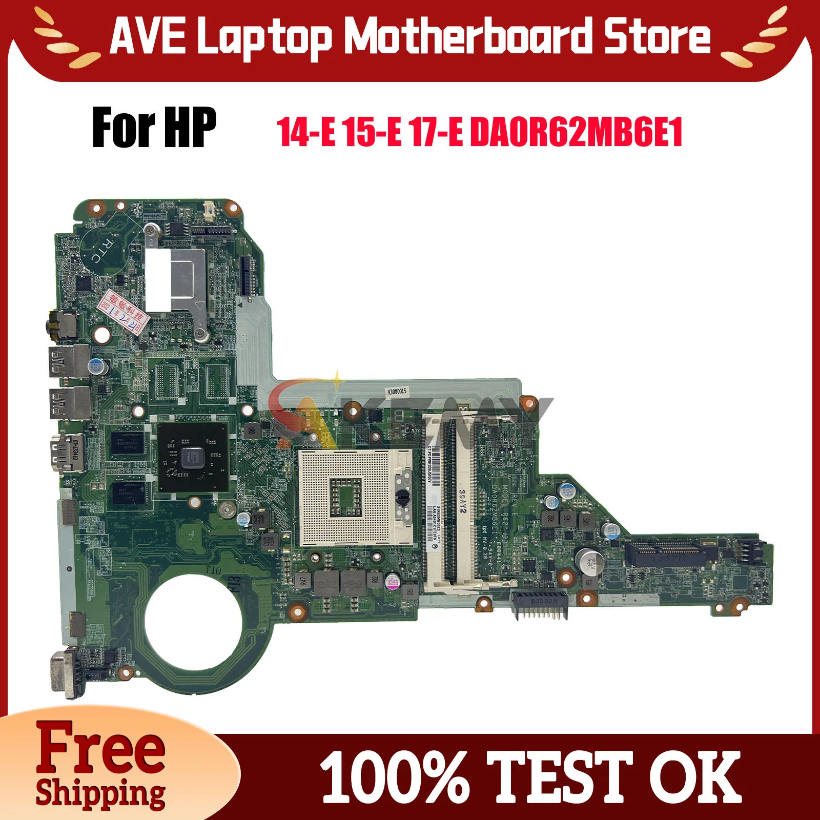 

DA0R62MB6E1 For HP Pavilion 14-E 15-E 17-E Laptop Motherboard With HD8670M GPU HM76 713257-501 720459-001 100% Fully Tested