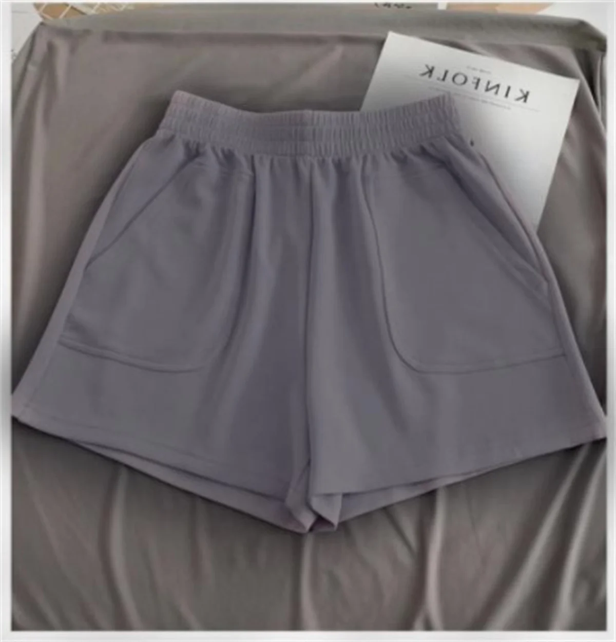 Shorts Fashion New Cute Summer Women Fashion Trendy Brand Lightweight Cream Color Drawstring Basketball Sports Fitness Large