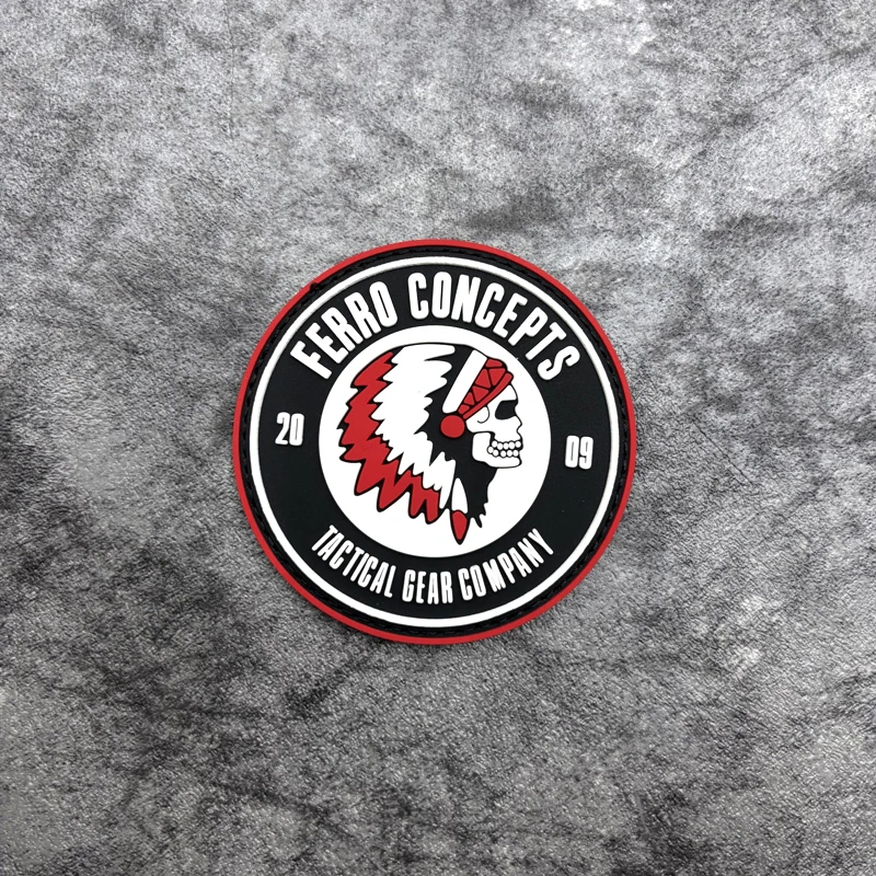 Round Retro Feather Crown Portrait Art Pvc Glow-In-The-Dark Arm Patch High-Quality Pvc One-Piece Patch Clothing Decoration Badge Patch with Free Felt Backing
