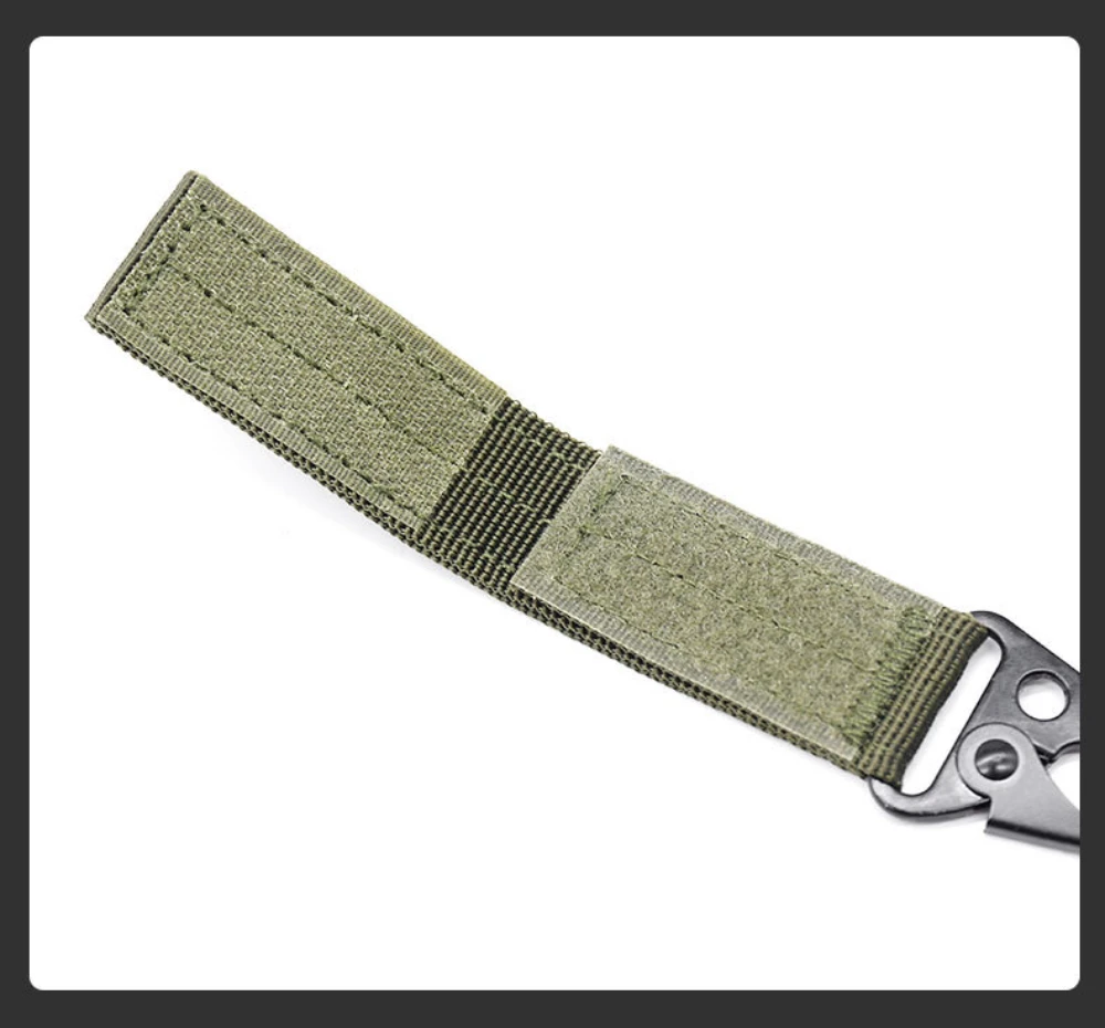 TARKA Tactical Hanging Buckle Molle Nylon Webbing Carabiner Belt Triangle Keychain Outdoor Climbing Camping Tool Accessory image 3
