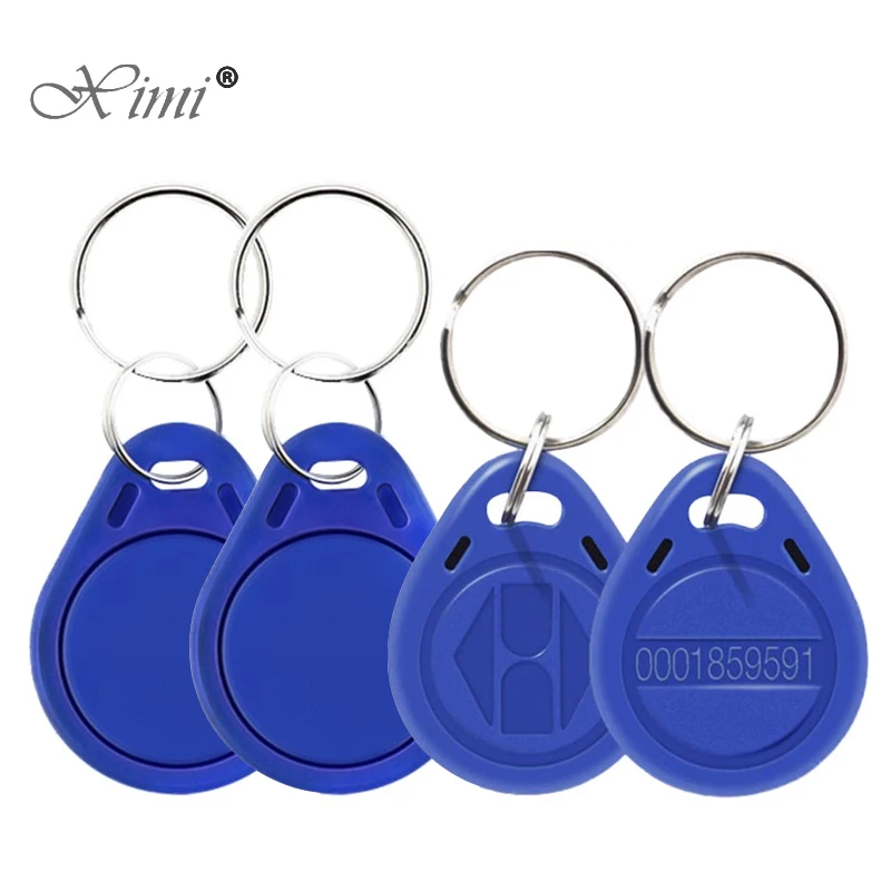 EM4100 125khz 13.56MHZ ID IC Keyfob RFID Tag Tags llaveros Porta Chave Card Sticker Key Fob Token Ring Proximity Chip TK4100