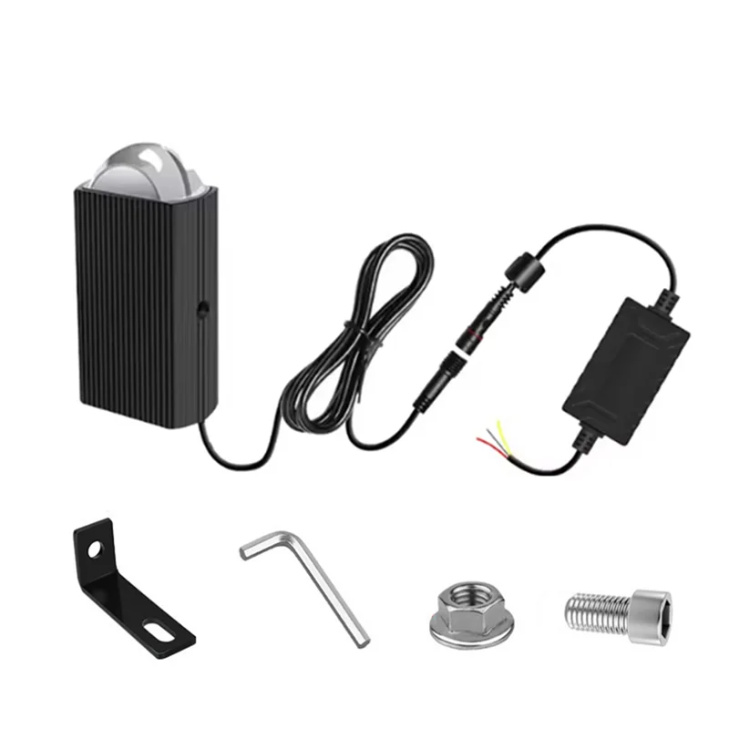 

Car LED 15MM Grille Spotlight 12-30V Low High Projector Lens 38W Motorcycle Dual Color Driving Light