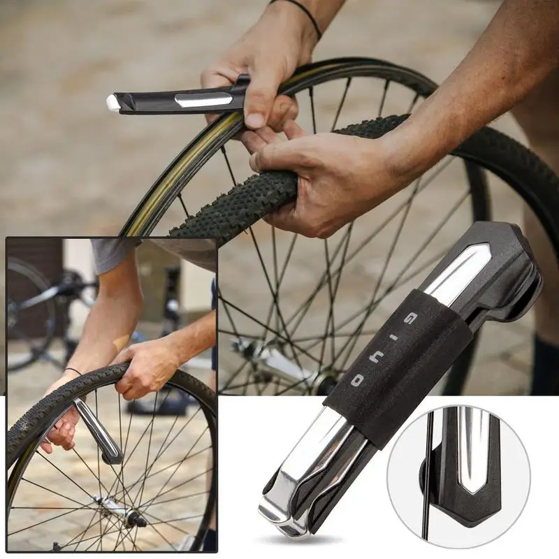 

Tire Levers Road Bike Aluminum Alloy Bike Tire Monkey Bike Tire Tool Tyre Levers Remover Ergonomic Bicycle Tire Removal Tool For