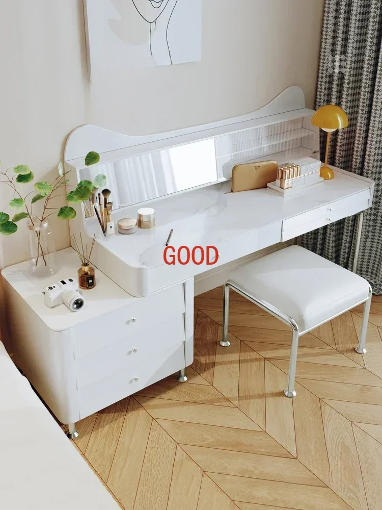 

Bedroom Modern Minimalist High-Grade Minimalist White Makeup Table