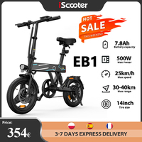 iScooter EB1 Electric Bike, 250W Motor, 36V 7.8AH Lithium Battery, 25KM High Speed City E-Bike With 14inch Foldable For Adults