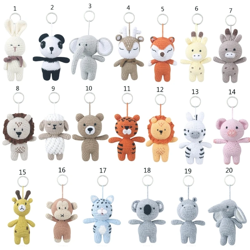 77HD Crocheted Lion Keychain for Toy Machine Gift Carnival Prizes for Kids Backpack