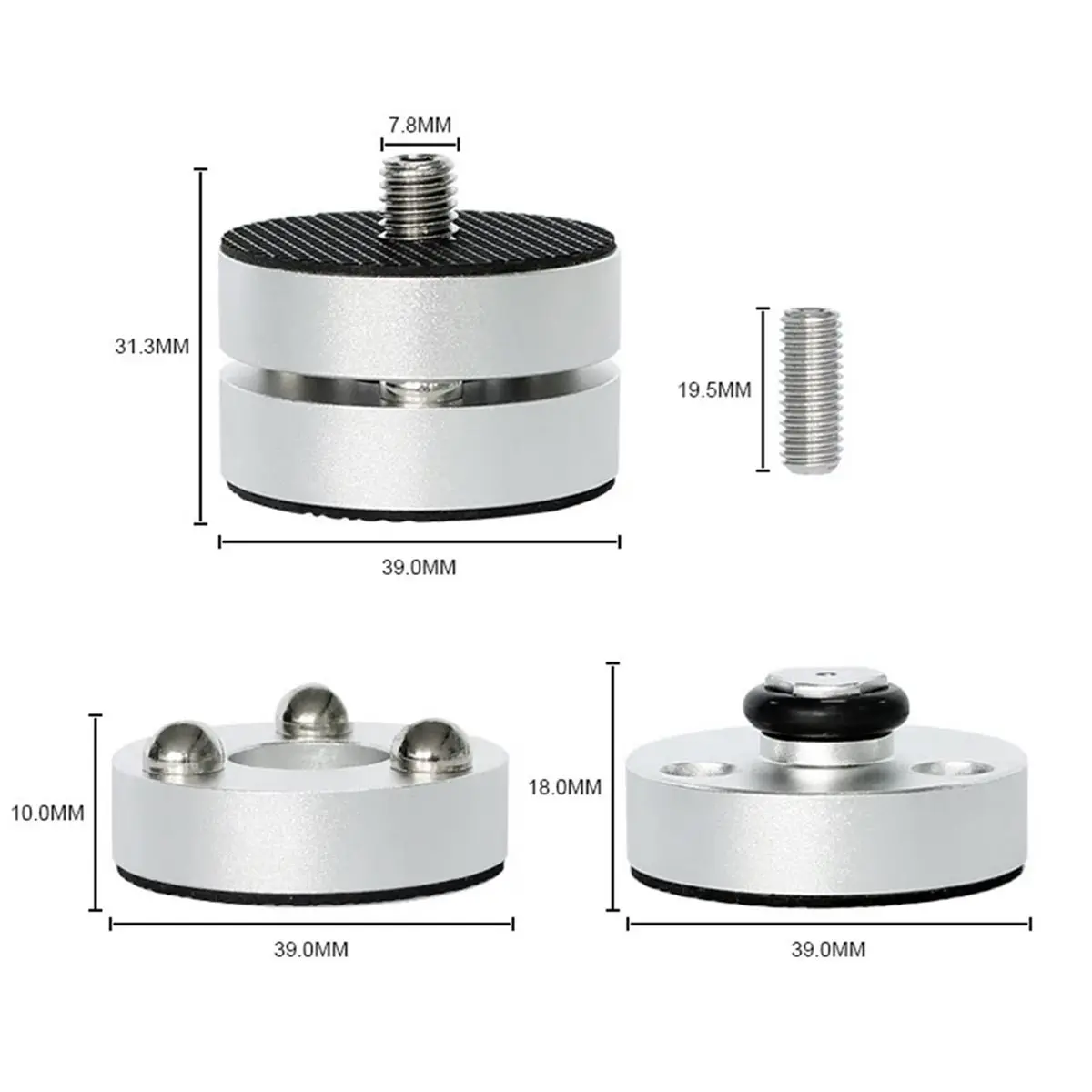 dt92-stock-4個入り-hifiオーディオスピーカー-アンプ-プリアンプ-cdプレーヤー用-防振パッド-振動吸収スタンド-スパイク