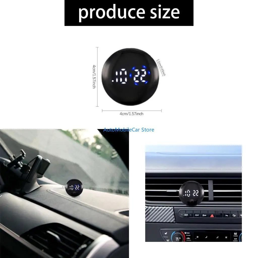 

G8TE Luminous Touch Control Car Clock Vent Watch Automatic Shutdown Waterproof Dashboard LED Display Motorcycle Accessory Auto