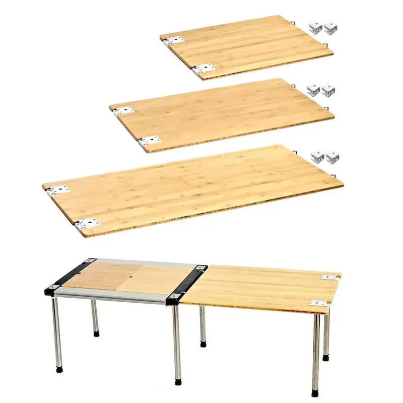 Camping IGT Table Bamboo Extension Board Camping Table 2/3/4 Unit Extension Plate IGT Outdoor Kitchen System