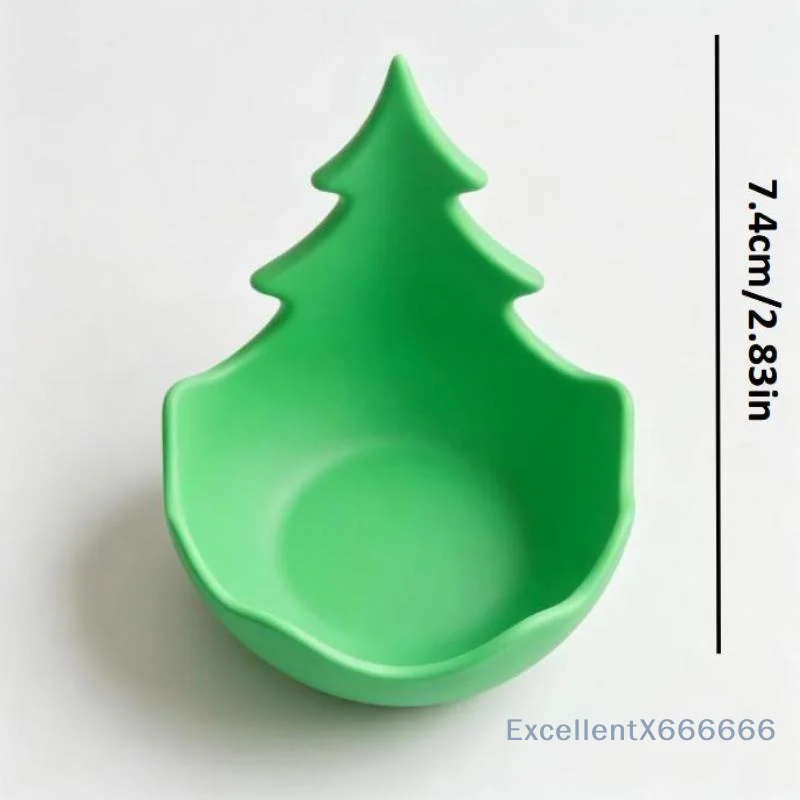 3D Printed Christmas Tree Candy Dish Tea Light Holder, Plastic Multifunctional Storage Bowl, Holiday Desktop Decoration Ornamen