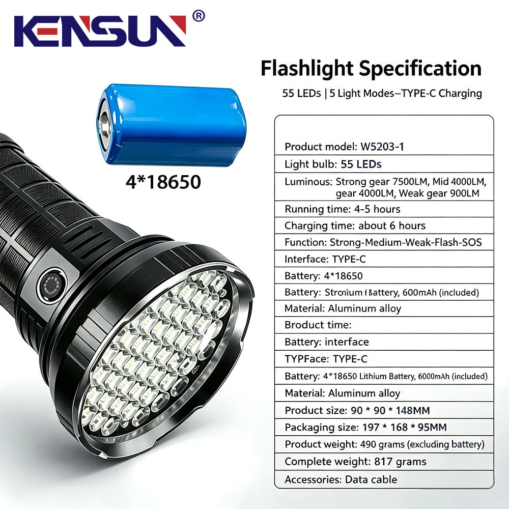 ハイパワー-led-懐中電灯超高輝度戦術トーチ強力な防水ランタン-usb-充電式屋外キャンプ自己防衛