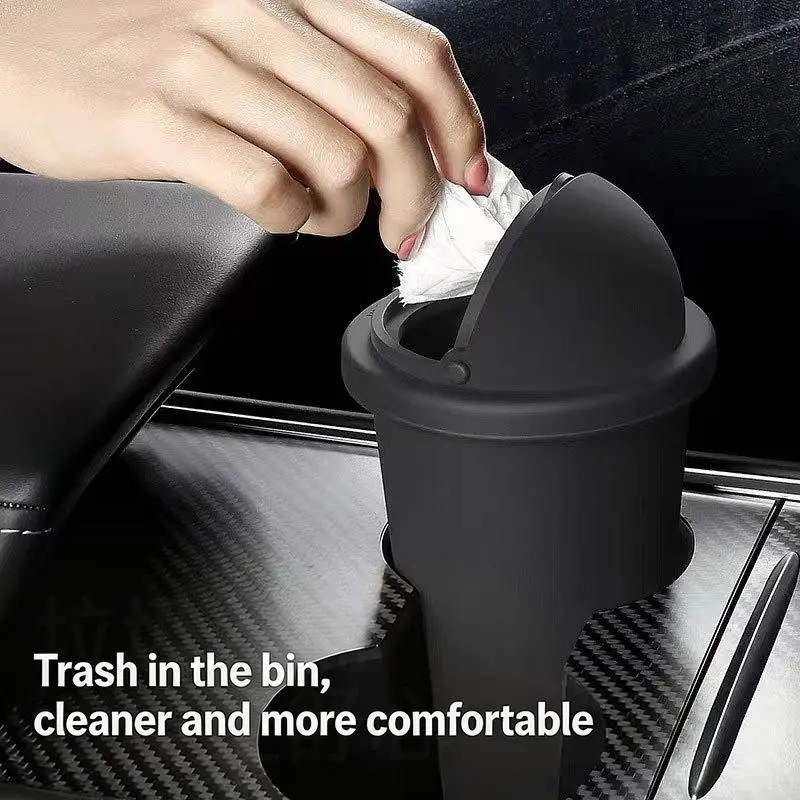 Mini Trash Can with Lid, Universal Garbage Can for Car, Desktop, Office, Living Room, Bedside