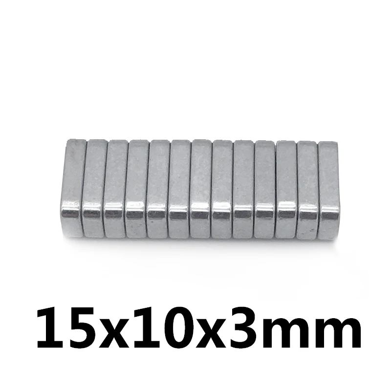 15x10x3 Block Powerful Magnet 15x10x3mm Square Sheet  Magnet 15*10*3mm For Home Refrigerators, Offices DIY