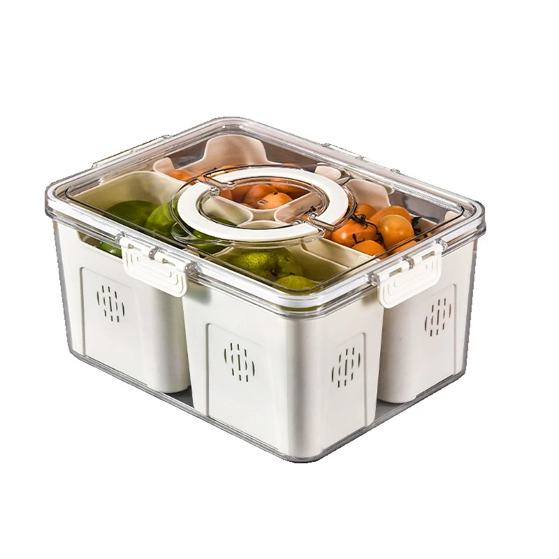 Fruit Tray For Large Picnic Refrigerator Food Storage Transparent Snack Box In Kitchen