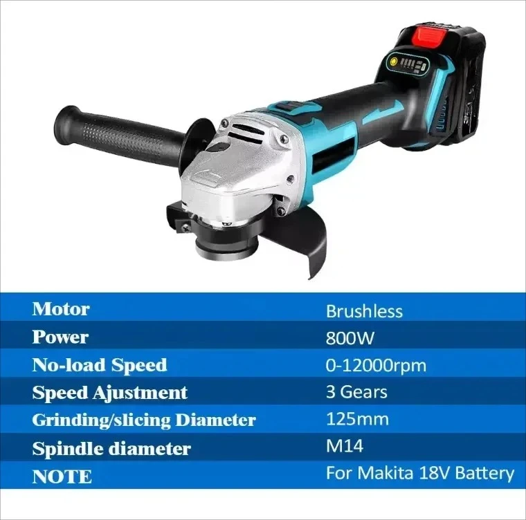CISIVIS High-Power Brushless 125mm Cordless Mini Angle Grinder Battery-Powered Enhanced Performance from China