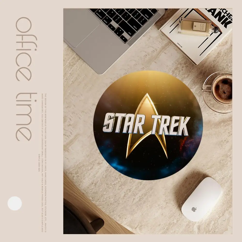 ستار تريك لوحة ماوس مستديرة ألعاب أجهزة الكمبيوتر المحمولة حصيرة لوحة المفاتيح Deskmat ملحقات الكمبيوتر مكتب حامي لوحة الماوس ألعاب الحصير أنيمي Mause منصات