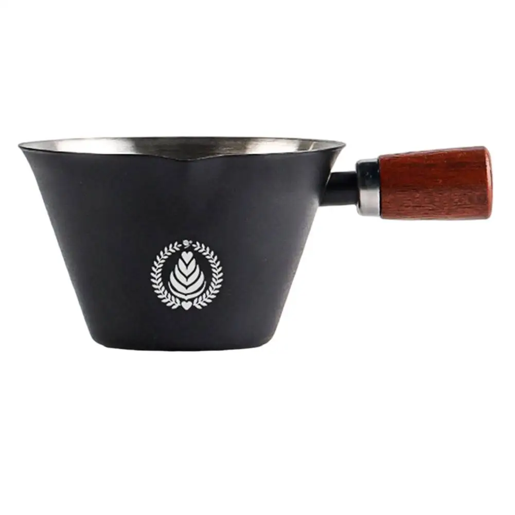 

Multi-purpose Coffee Measuring Tool Wooden Handle Espresso Cup Stainless Steel Espresso Cup 304 Stainless Steel Material