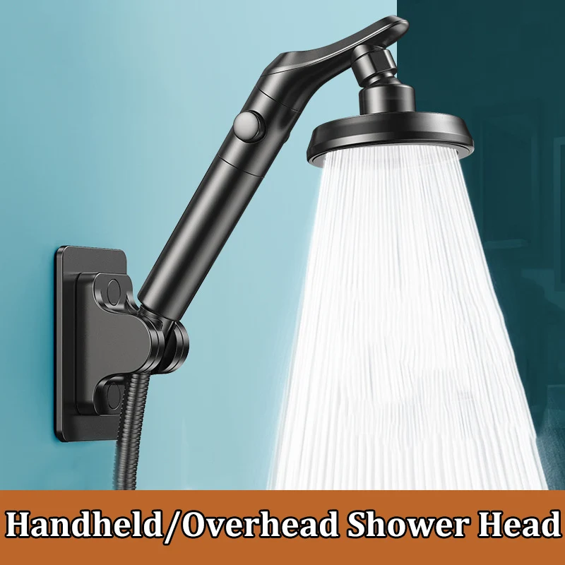 Handheld Overhead Shower Head Dual-Purpose Booster Shower Head Elbow Bathroom Accessories Shower Set Large Water Outlet