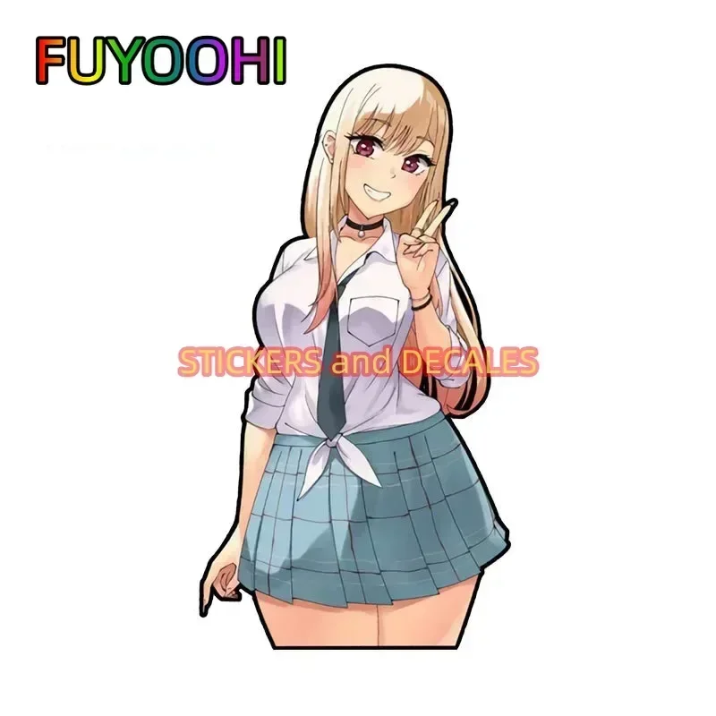 FUYOOHI Play Stickers Kitagawa Marin Sexy Anime Vinyl Car Decal Air Conditioner Auto Accessories Creative Decor Sticker