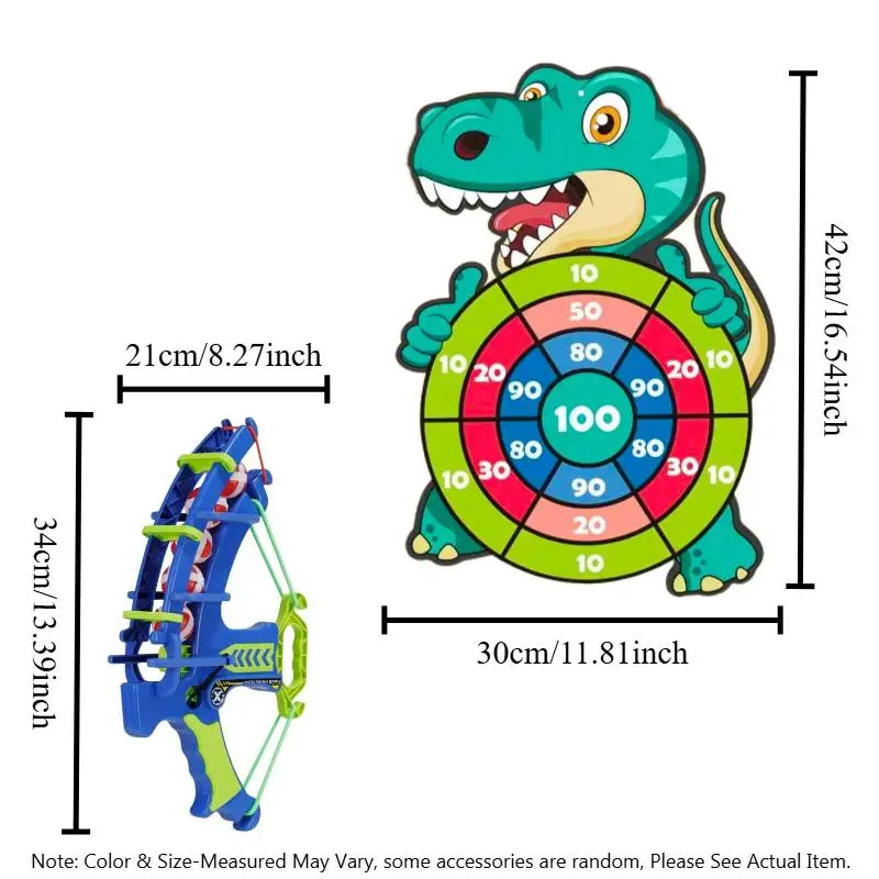 Dinossauro pegajoso bola arco bala macia alvo prática brinquedo dardo estilingue jogar seta brinquedo conjunto ao ar livre jogo brinquedos