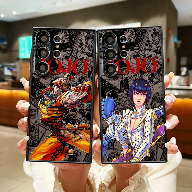 J-JoJos Bizarre Adventure Cool Art Frosted Translucent For Samsung Galaxy S24 S23 S22 S21 S20 FE S10 S9 S8 Plus Ultra Pro 5G