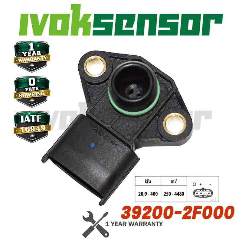 

39200-2F000 Intake Pressure MAP Sensor For Hyundai Tucson Santa H-1 ix55 ix35 Grand Kia Sedona Sorento Sportage 04-23 9022040014
