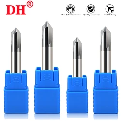 HRC55 4-Flute For Aluminum Chamfer Endmill Tungsten Steel Carbide 60/90/120 Chamfering Milling Cutter CNC Machining Tools