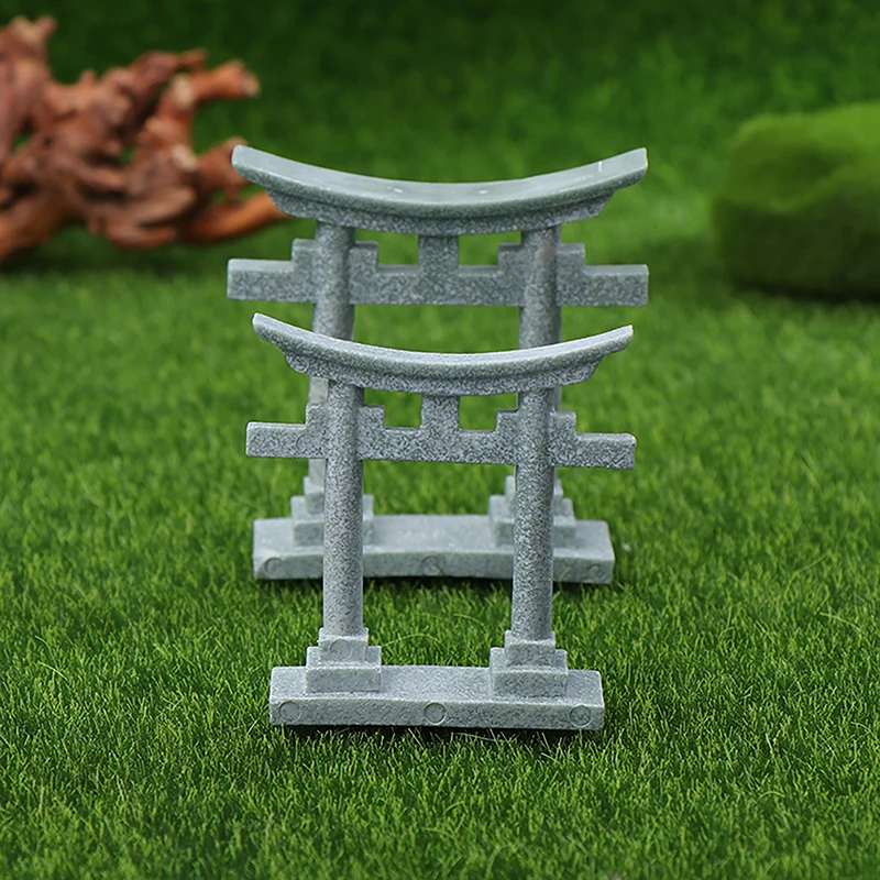 Japanese-style Torii Gate Aquarium Decor Miniature Ornament Sandstone Garden Shrine Shinto Landscape Micro Decoration Simulation