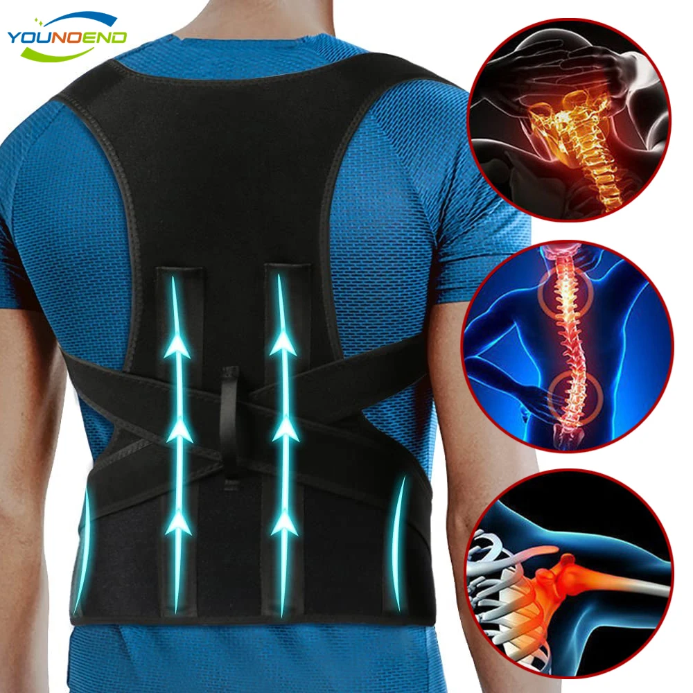 Adjustable Full Back Posture Corrector Back Support Brace Straightener for Neck Clavicle Spine Shoulder Waist Improve Posture