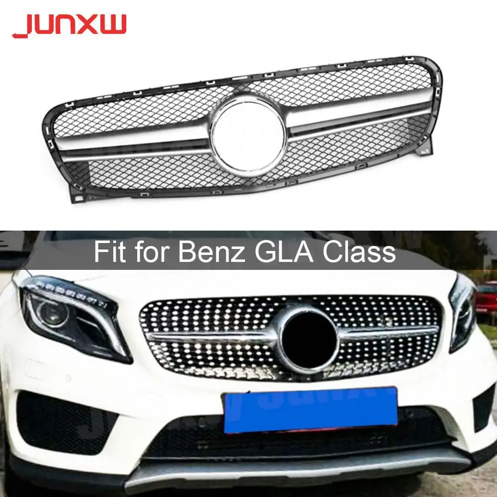 

ABS Front Grille Bumper Suitable for Mercedes Benz GLA Class X156 GLA180 GLA200 GLA250 GLA45 2014 - 2016 Car Styling